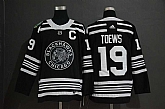 Blackhawks 19 Jonthan Toews Black 2019 Winter Classic Adidas Jersey,baseball caps,new era cap wholesale,wholesale hats